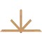 Ekena Millwork Kennewick Timber Gable Bracket, Western Red Cedar, 108"W x 58"H x 5 1/2"D x 5 1/2"F, 13/12 Pitch GBW108X58X0606KEN00SWR - alternate 1